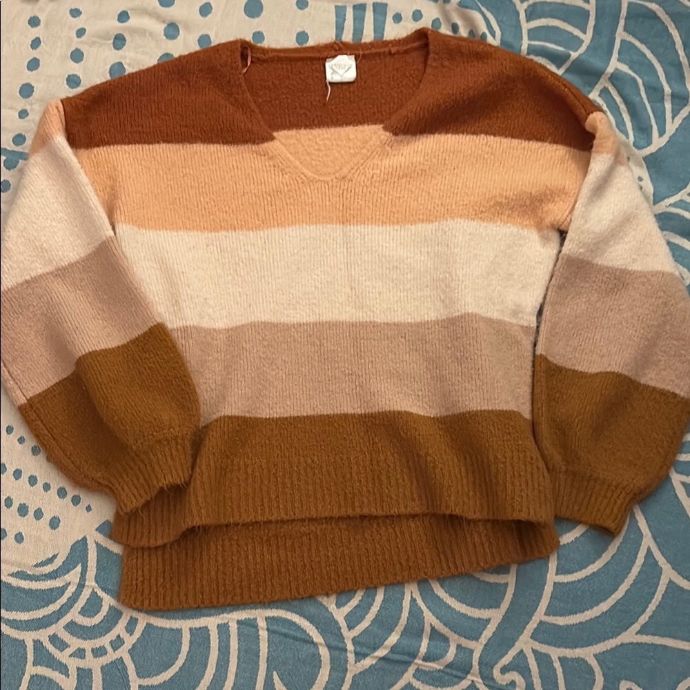 Striped V-Neck Sweater